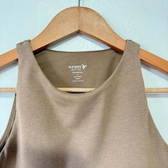 Old Navy Brown Fitted  PowerChill Crop Tank Top size small - Picture 3 of 6